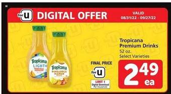 Vons Tropicana premium drinks offer