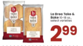 Albertsons La Brea Take & Bake offer