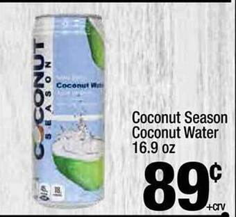 Super King Markets Coconut season coconut water 16.9 oz offer