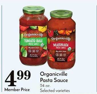 Pavilions Organicville pasta sauce offer