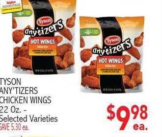 Ingles Markets Tyson any'tizers chicken wings offer