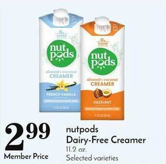 Pavilions Nutpods dairy-free creamer offer