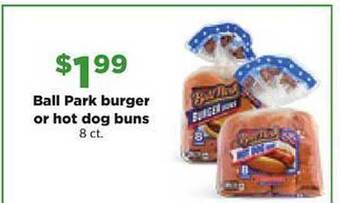 Hy-Vee Ball park burger or hot dog buns offer