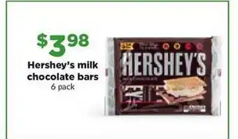 Hy-Vee Hershey's milk chocolat bars offer