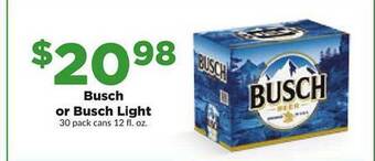 Hy-Vee Busch or busch light offer