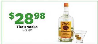 Hy-Vee Tito's vodka offer