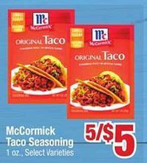 Jewel-Osco Mccormick taco seasoning offer