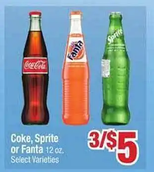Coke, sprite or fanta