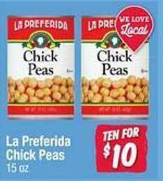 Jewel-Osco La preferida chick peas offer