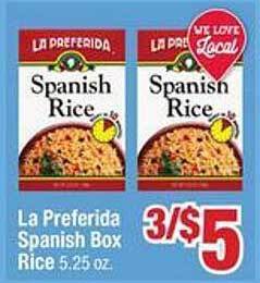 Jewel-Osco La preferida spanish box rice offer
