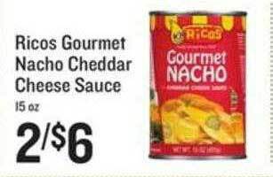 Lowes Foods Ricos gourmet nacho cheddar cheese sauce offer