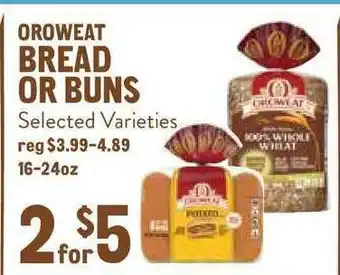 New Seasons Market Oroweat Bread Or Buns Selected Varieties offer