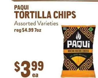 New Seasons Market Paqui Tortilla Chips offer