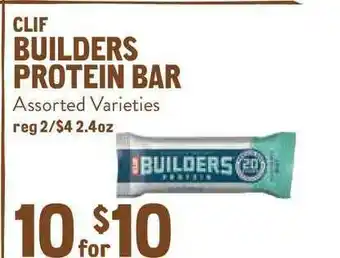 New Seasons Market Clif Builders Protein Bar Assorted Varieties offer