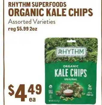 New Seasons Market Rhythm Superfoods Organic Kale Chips Assorted Varieties offer