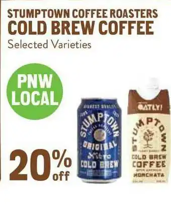 New Seasons Market Stumptown Coffee Roasters Cold Brew Coffee Selected Varieties offer