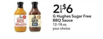 Weis Markets G hughes sugar free bbq sauce offer