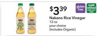 Weis Markets Nakano rice vinegar offer