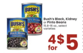 Albertsons Bush's Black, Kidney or Pinto Beans offer