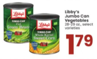 Albertsons Libby's Jumbo Can Vegetables offer