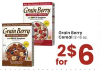 Albertsons Grain Berry Cereal offer