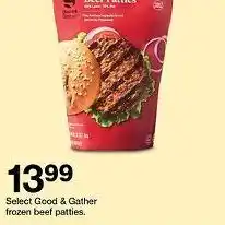 Target Frozen beef patties offer
