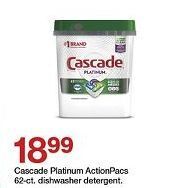 Target Cascade dishwasher detergent offer