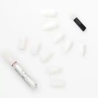 Claire's Glossy stiletto vegan faux nail set - white, 24 pack offer