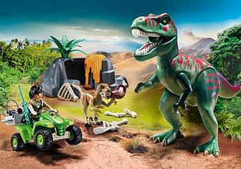 Playmobil 9231 explorer quad with t-rex offer