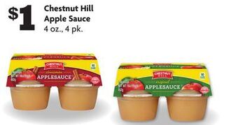 Family Dollar Chestnut hill apple sauce offer