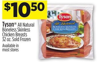 Dollar General Tyson® all natural boneless skinless chicken breasts offer