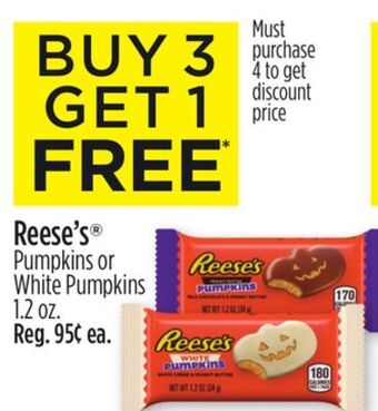 Dollar General Reese's® pumpkins or white pumpkins offer