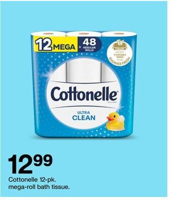 Target Cottonelle 12-pk. mega-roll bath tissue offer