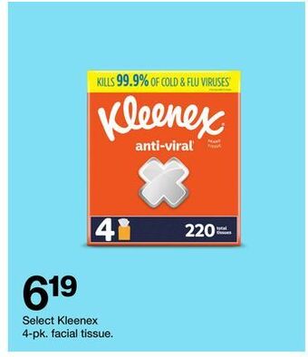 Target Select kleenex 4-pk. facial tissue offer