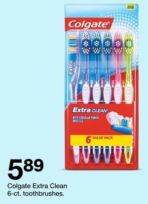 Target Colgate extra clean 6-ct. toothbrushes. offer