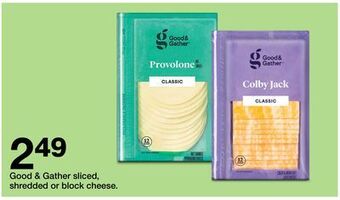 Target Good & gather sliced, shredded or block cheese offer