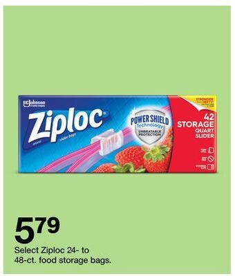 Target Select ziploc 24- to 48-ct. food storage bags offer