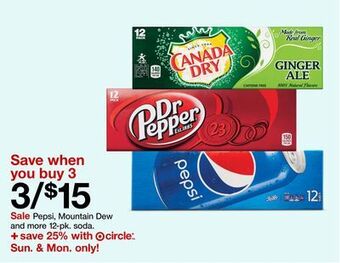 Target Pepsi, mountain dew and more 12-pk. soda offer