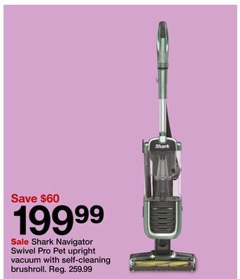 Target Shark navigator swivel pro pet upright vacuum with self-cleaning brushroll offer