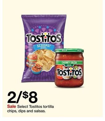 Target Select tostitos tortilla chips, dips and salsas offer