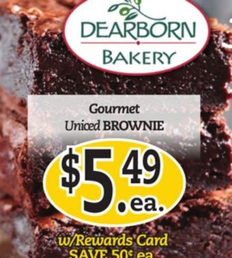 Dearborn Market Gourmet uniced brownie offer