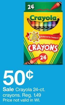 Target Crayola 24-ct. crayons offer