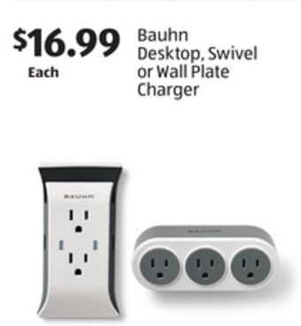 Aldi Bauhn desktop, swivel or wall plate charger offer