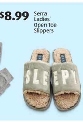Aldi Serra ladies' open toe slippers offer