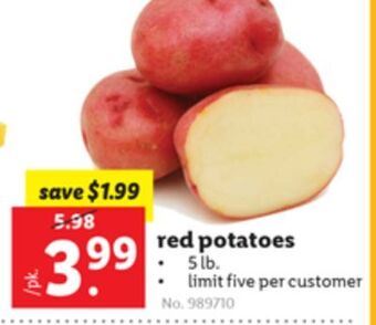 Lidl Red potatoes offer
