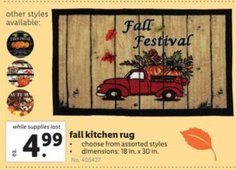 Lidl Fall kitchen rug offer