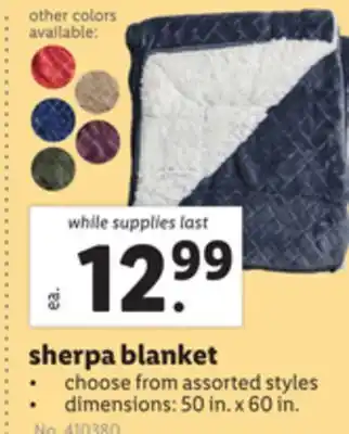 Lidl Sherpa blanket offer