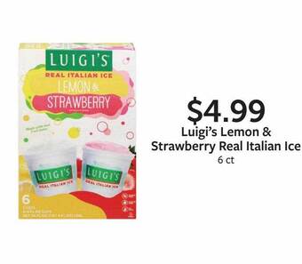 Fareway Luigi's lemon & strawberry real italian ice offer