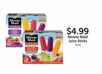 Fareway Minute maid juice sticks offer
