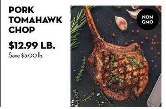 Bristol Farms Pork tomahawk chop offer